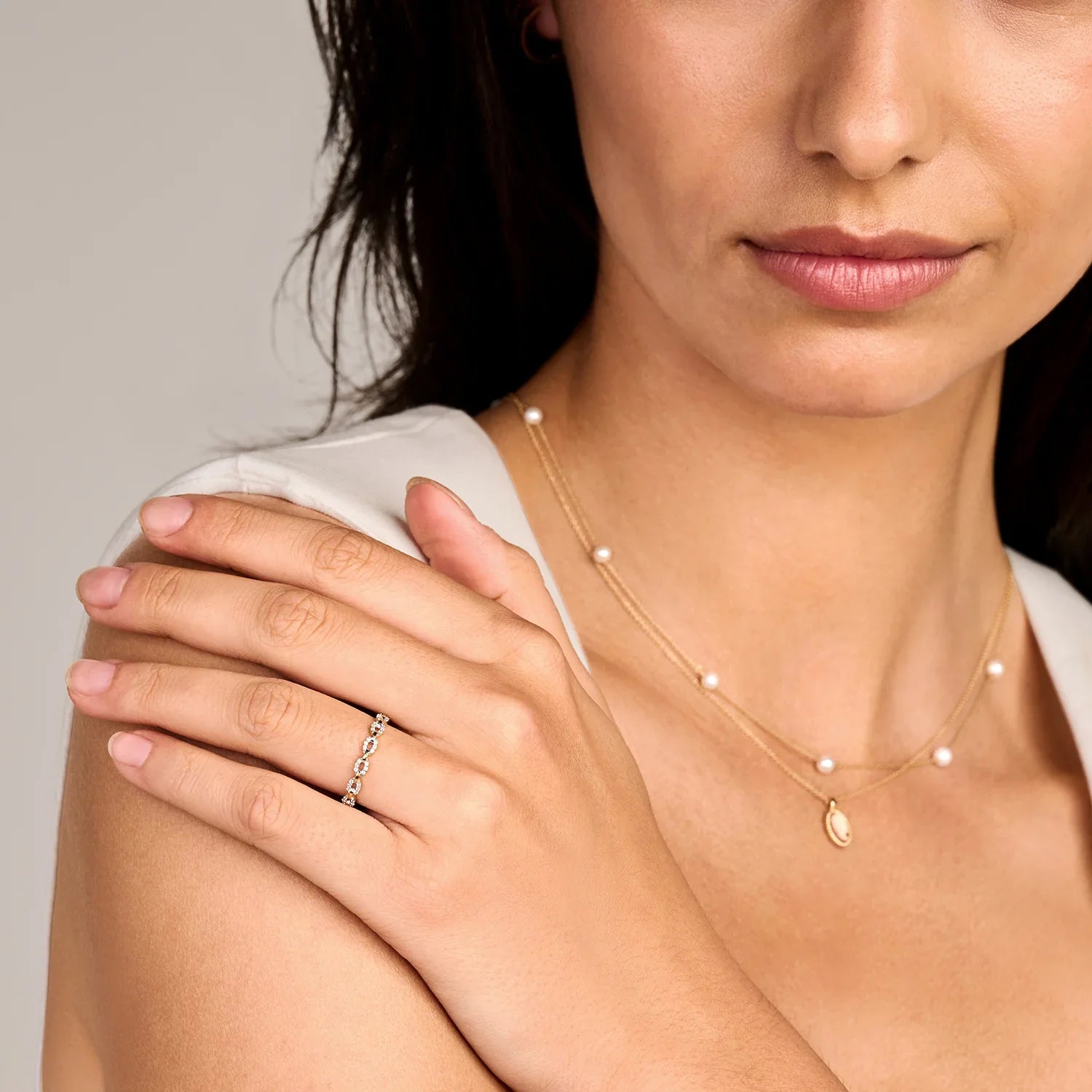 Blush Ring in 585/14 Karat Gelb- und Weissgold mit Zirkonia - 1257BZI