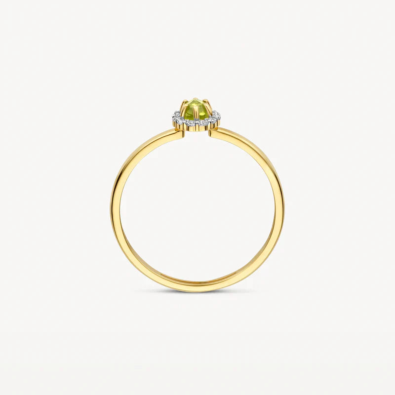 Blush Ring in 585/14 Karat Gelbgold mit Peridot und Zirkonia - 1258YGP