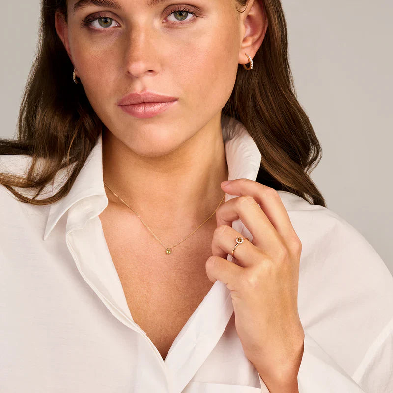 Blush Ring in 585/14 Karat Gelbgold mit Peridot und Zirkonia - 1258YGP
