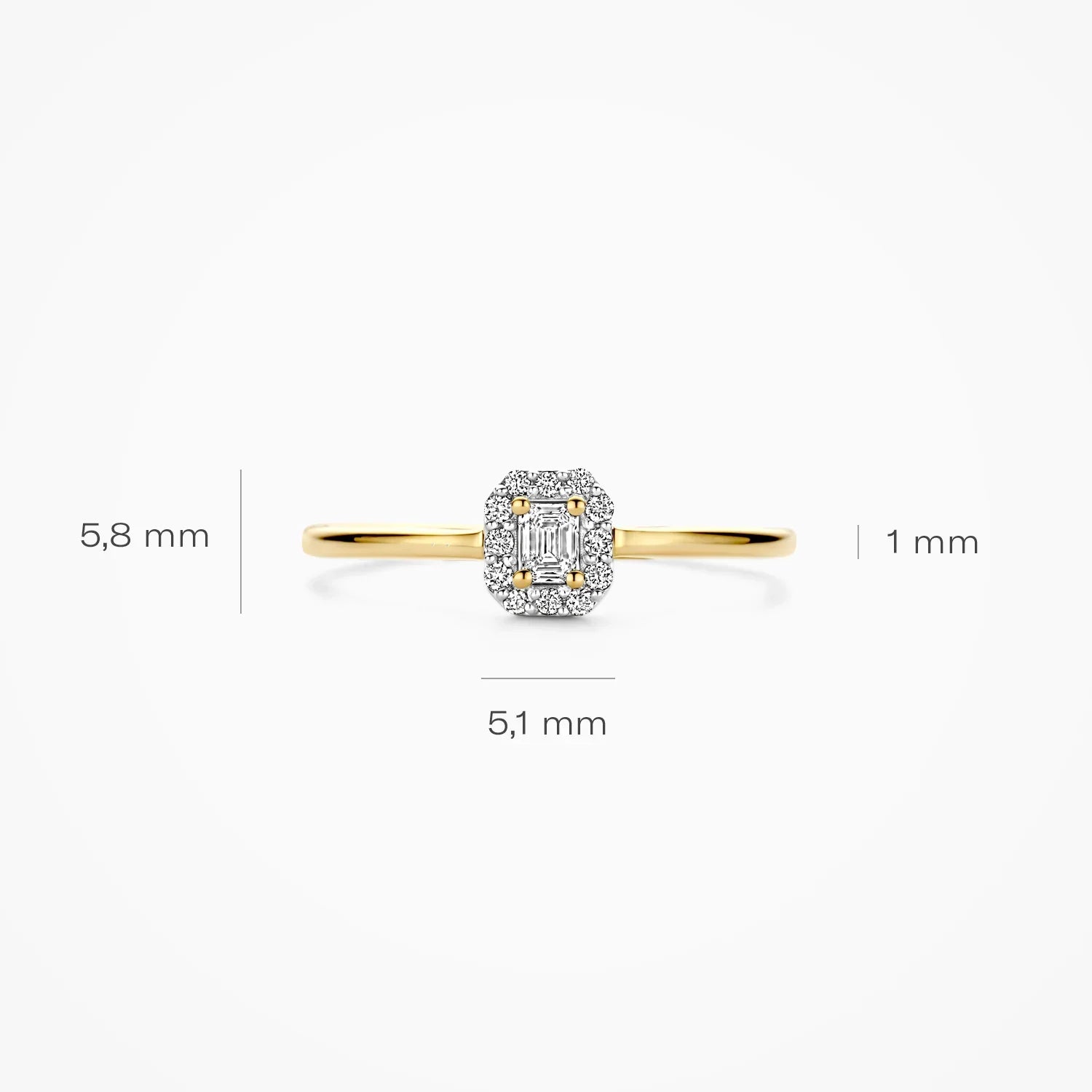 Blush Verlobungsringe Ring in 585/14 Karat Gelbgold mit Labordiamanten - LG1022Y