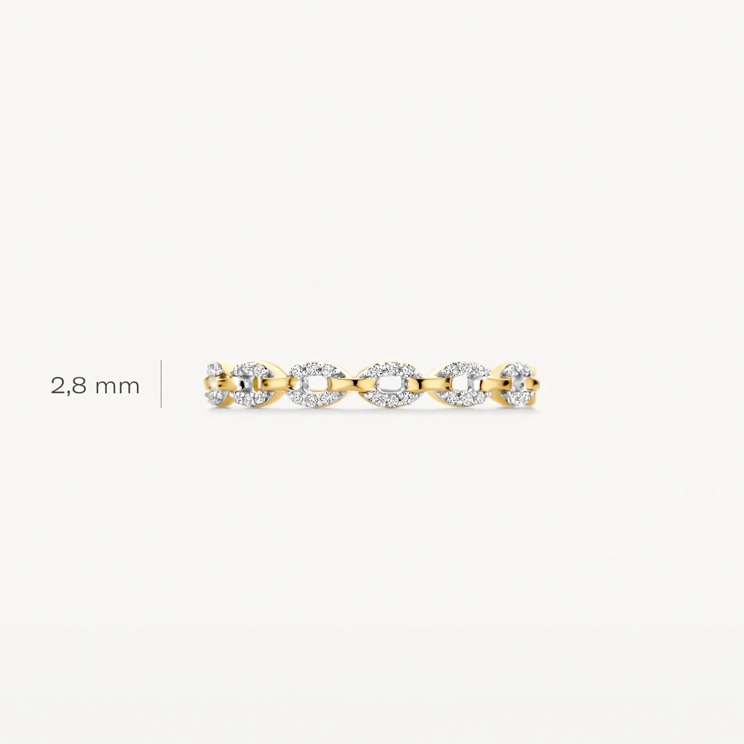 Blush Ring in 585/14 Karat Gelb- und Weissgold mit Zirkonia - 1257BZI