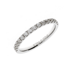 Linden Halb-Memoire Ring aus Gold mit 15 Gefassten Diamanten - ETH 002