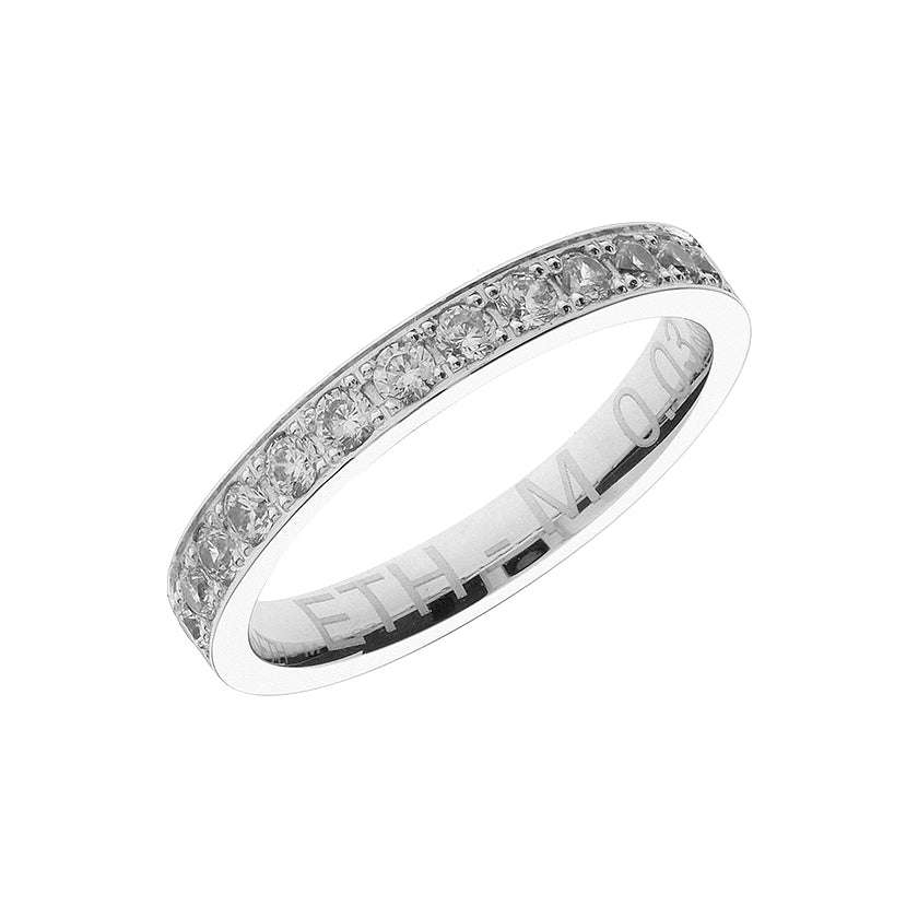 Linden Halb-Memoire Ring aus Gold mit 13 Gefassten Diamanten - ETH M 003