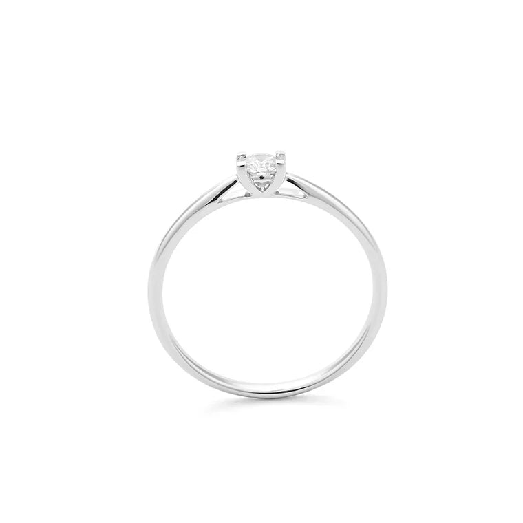 Facet Eye Clean Solitaerring 18Kt, 0,15ct.