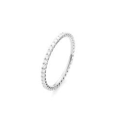 Facet 18K Weissgold Ring mit Diamanten für Damen