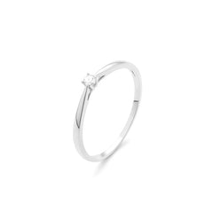 Facet Eye Clean Solitaerring 18Kt