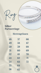 Partnerringe Silber 925 rhodiniert LS-408/4 – Damen- und Herrenring