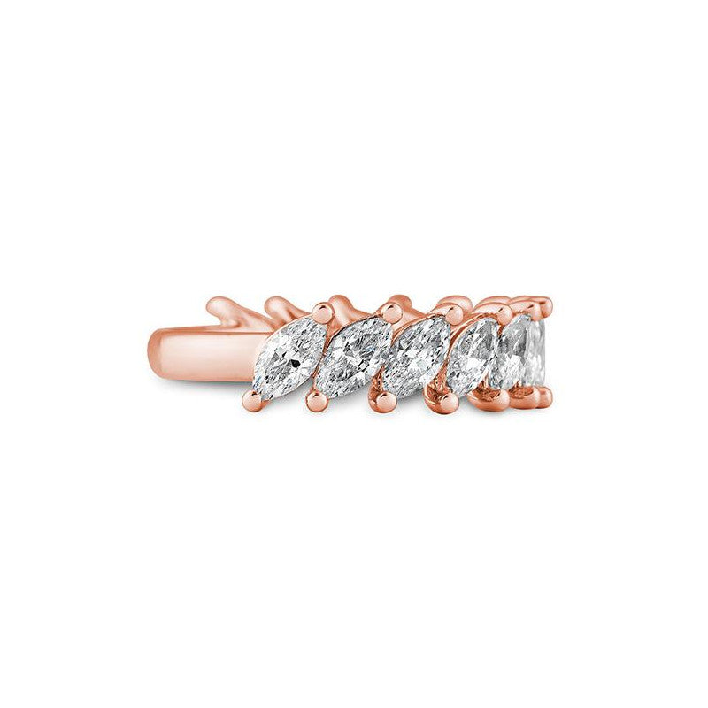Breite Halbmemoire Navette Labordiamantring – Eleganter Ring mit Labordiamanten - 41062990