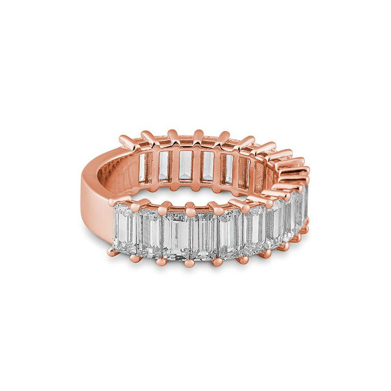 Breiter Halbmemoire Baguette Labordiamantring – Eleganter Ring mit Labordiamanten - 41063110