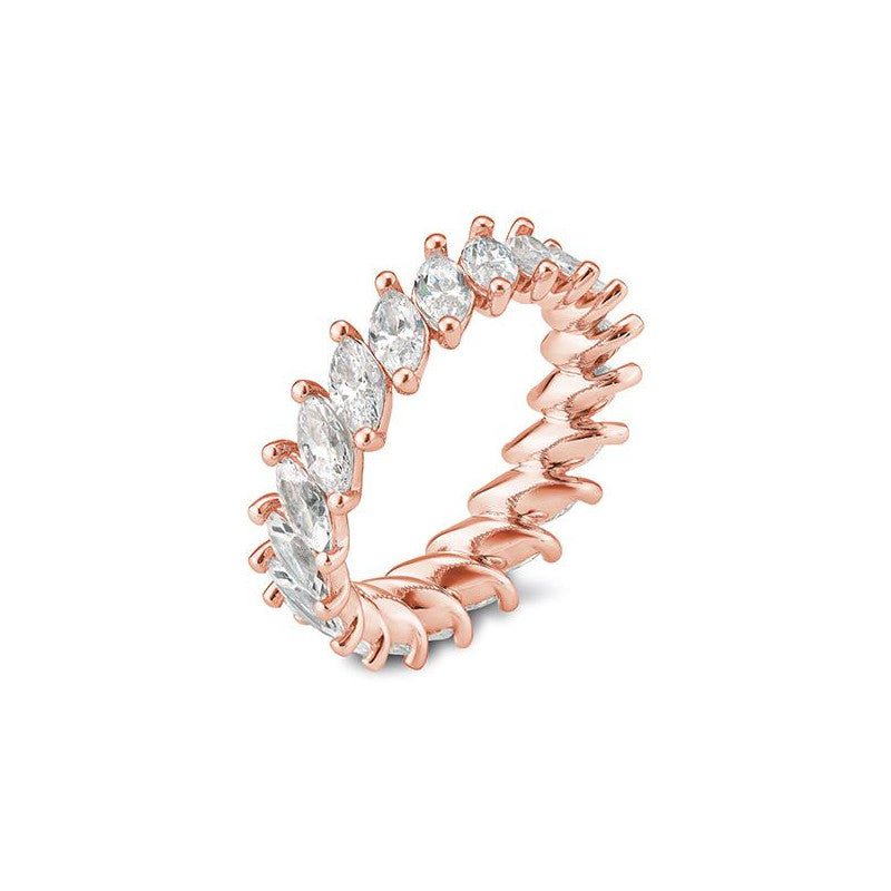 Breiter Memoire Navette Labordiamantring – Eleganter Ring mit Labordiamanten - 41062960