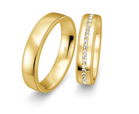 Breuning Joy 2 Trauringe mit 45 Diamanten - 48/04534 & 48/04533