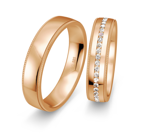 Breuning Joy 2 Trauringe mit 45 Diamanten - 48/04534 & 48/04533