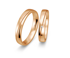 Breuning Klassik Trauringe mit Diamant - 48/04034 & 48/04033