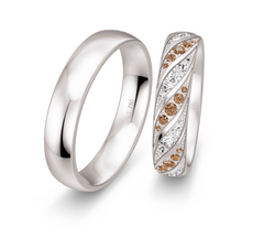 Breuning Luxury Trauringe mit 35 Diamanten - 48/09910 & 48/09909