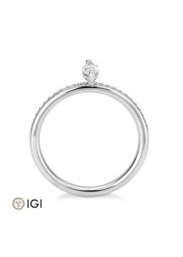 Breuning Navette Verlobungsring mit Diamanten