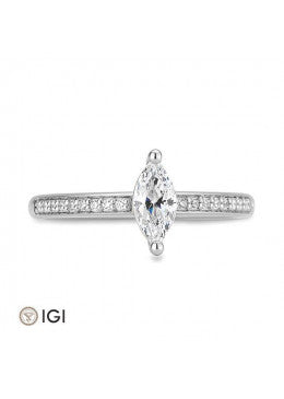 Breuning Navette Verlobungsring mit Diamanten