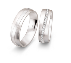 Breuning Welle Trauringe mit 56 Diamanten - 48/04510 & 48/04509