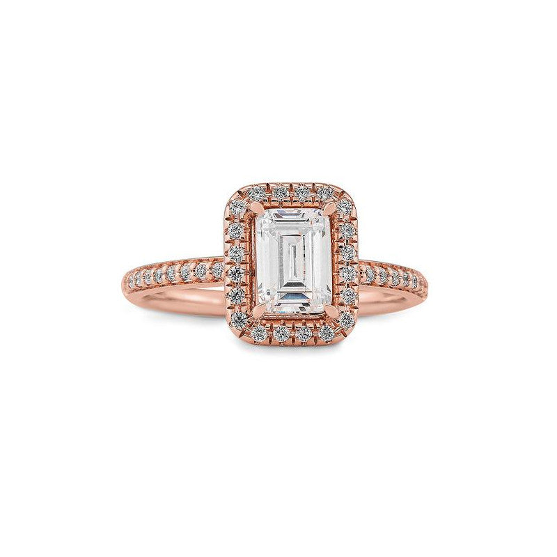 Breuning Emerald Verlobungsring mit Labordiamanten - 41063310