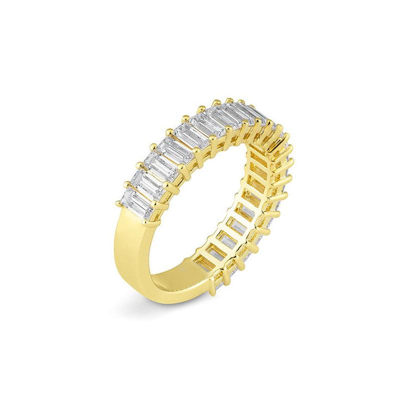 Halbmemoire Baguette Labordiamantring – Eleganter Ring mit Labordiamanten - 41063100
