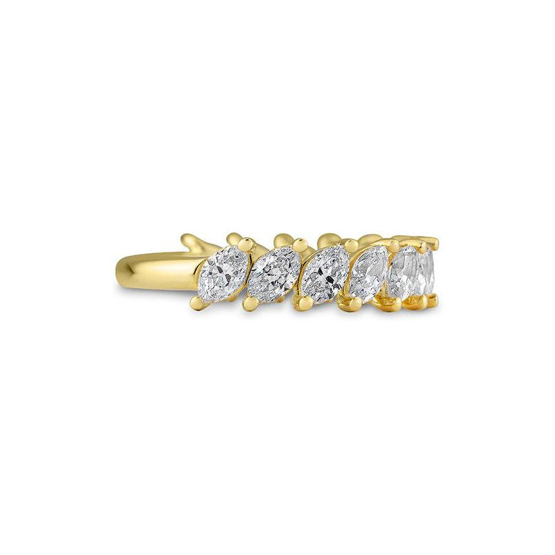 Halbmemoire Navette Labordiamantring – Eleganter Ring mit Labordiamanten - 41062980