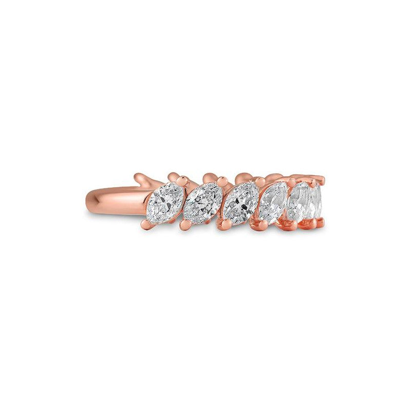 Halbmemoire Navette Labordiamantring – Eleganter Ring mit Labordiamanten - 41062980