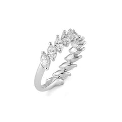 Halbmemoire Navette Labordiamantring – Eleganter Ring mit Labordiamanten - 41062980
