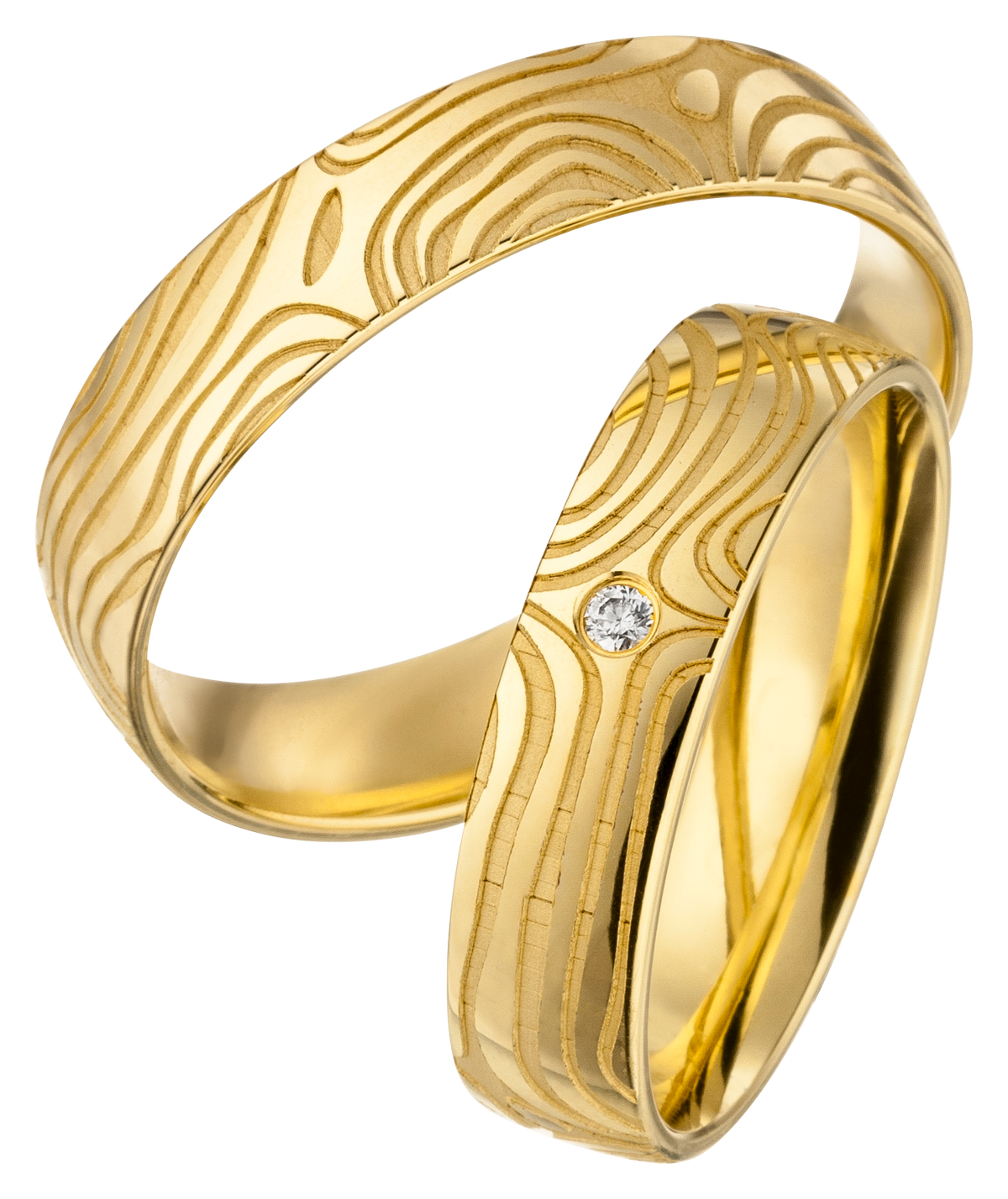 Linden Trauringe / Eheringe Baden mit Diamant - 1320/1321