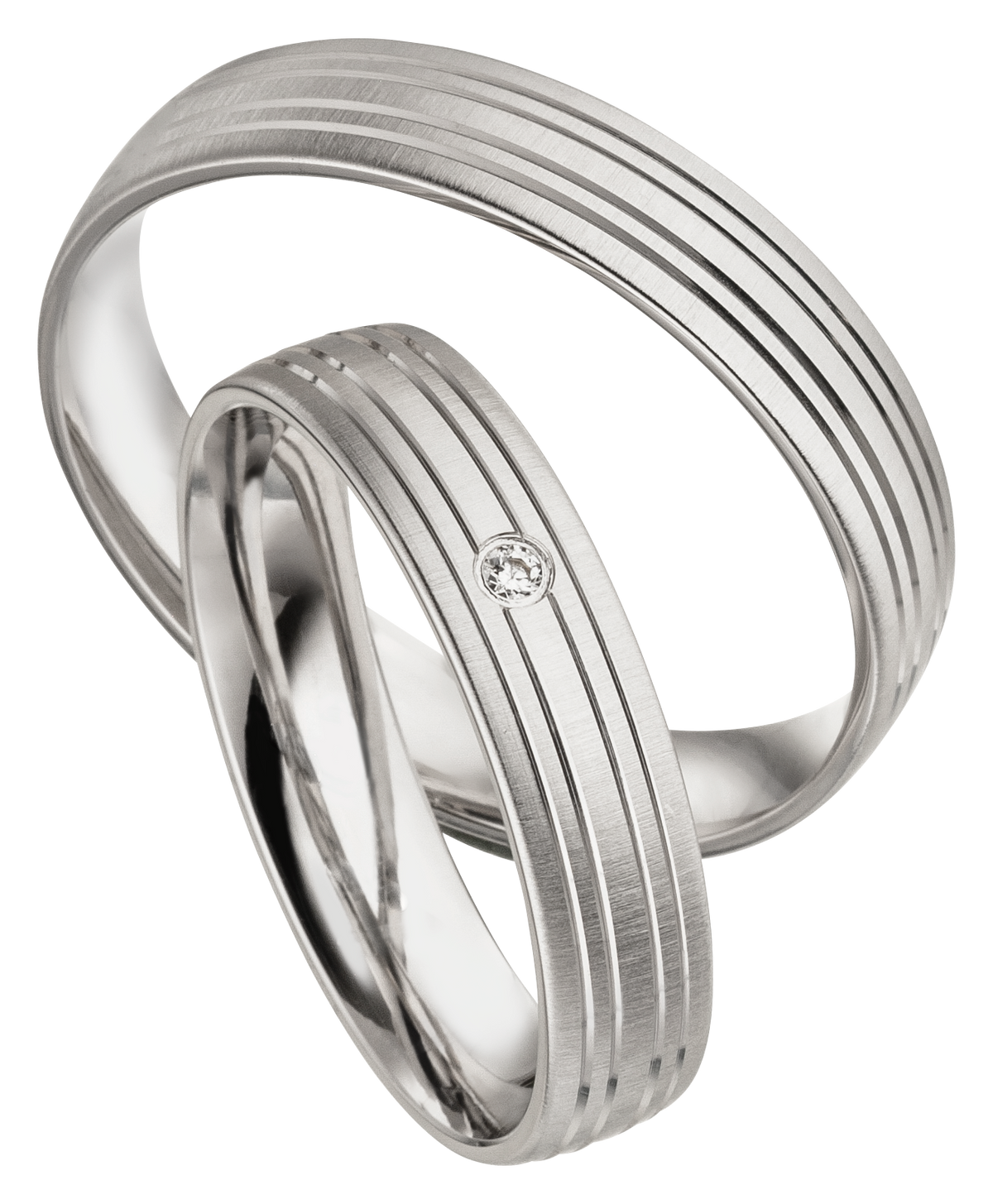 Linden Trauringe / Eheringe Bäretswil mit Diamant - 240/241