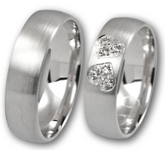 Linden Trauringe / Eheringe Buchs  aus  Gold mit Diamanten - 048/065