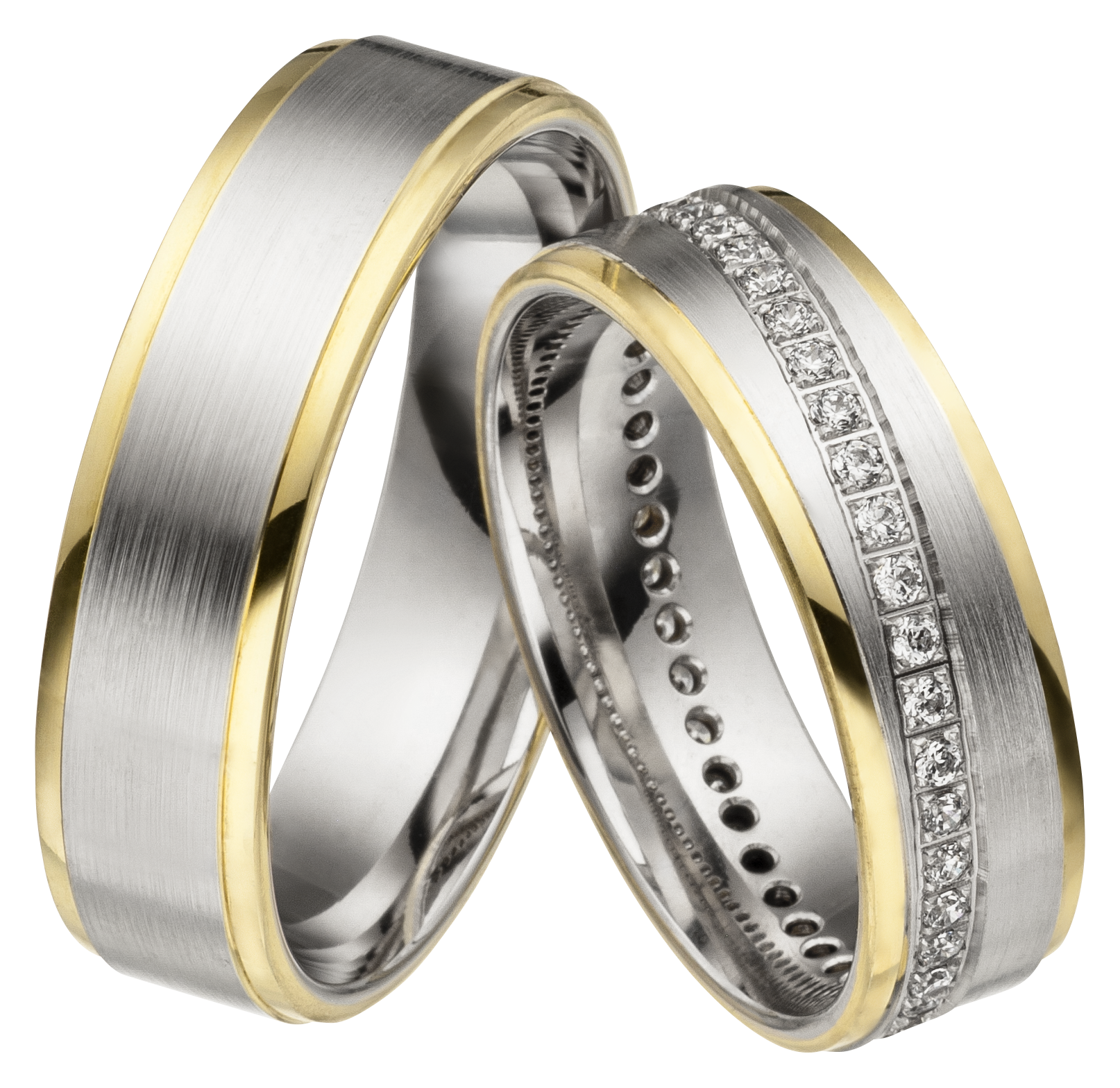 Linden Trauringe / Eheringe Lenzburg mit 44 Diamanten - 1164/1165
