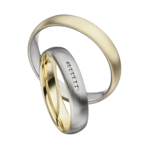 Linden Trauringe / Eheringe Tessin mit Diamant 0.005 ct. - 1542/1543