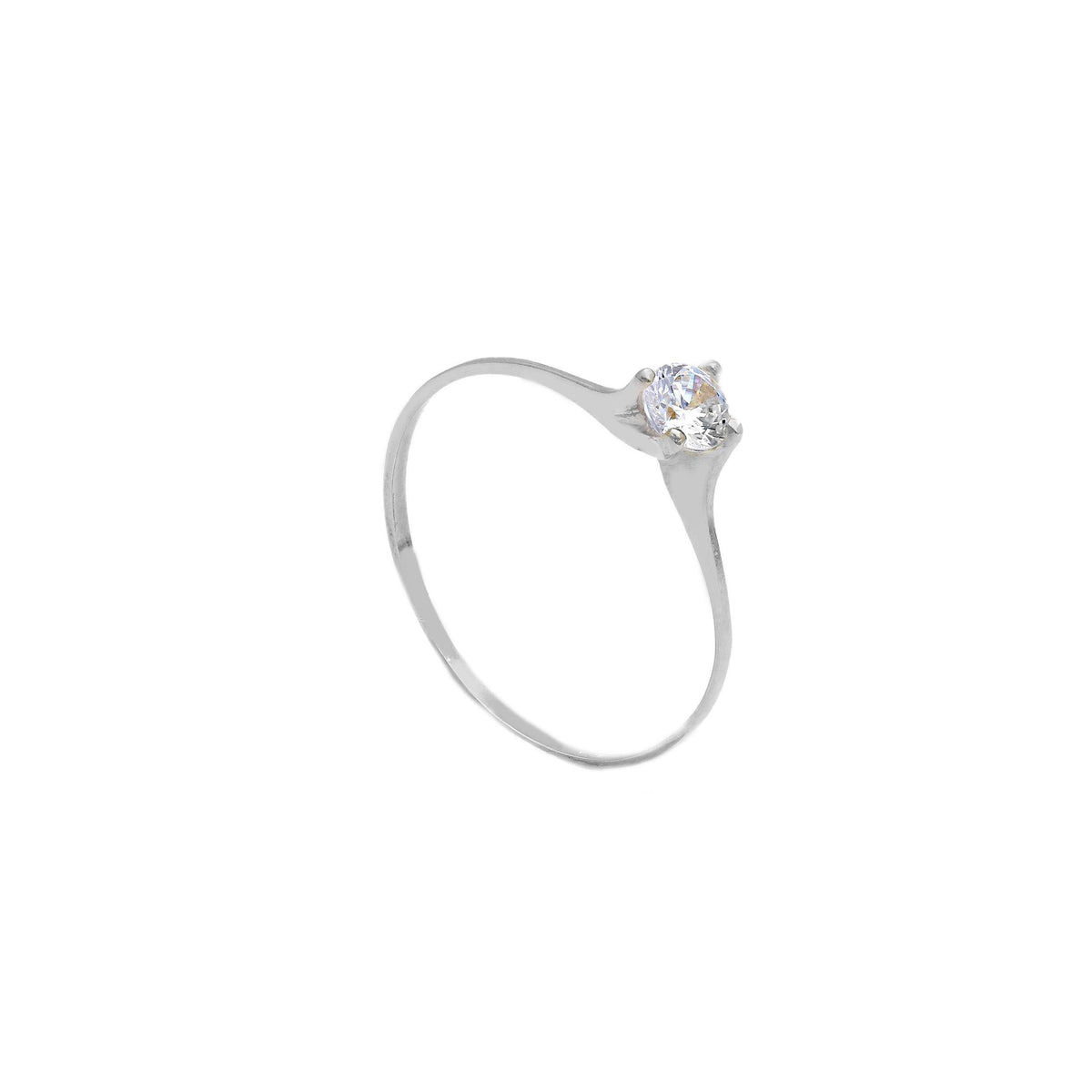 Linden Verlobungsring aus 18 Karat Gold – Solitärring mit Zirkonia in edlem Design - 123434