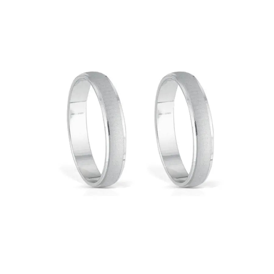 Partnerringe Silber 925 rhodiniert (Paarpreis) - LS-402/4