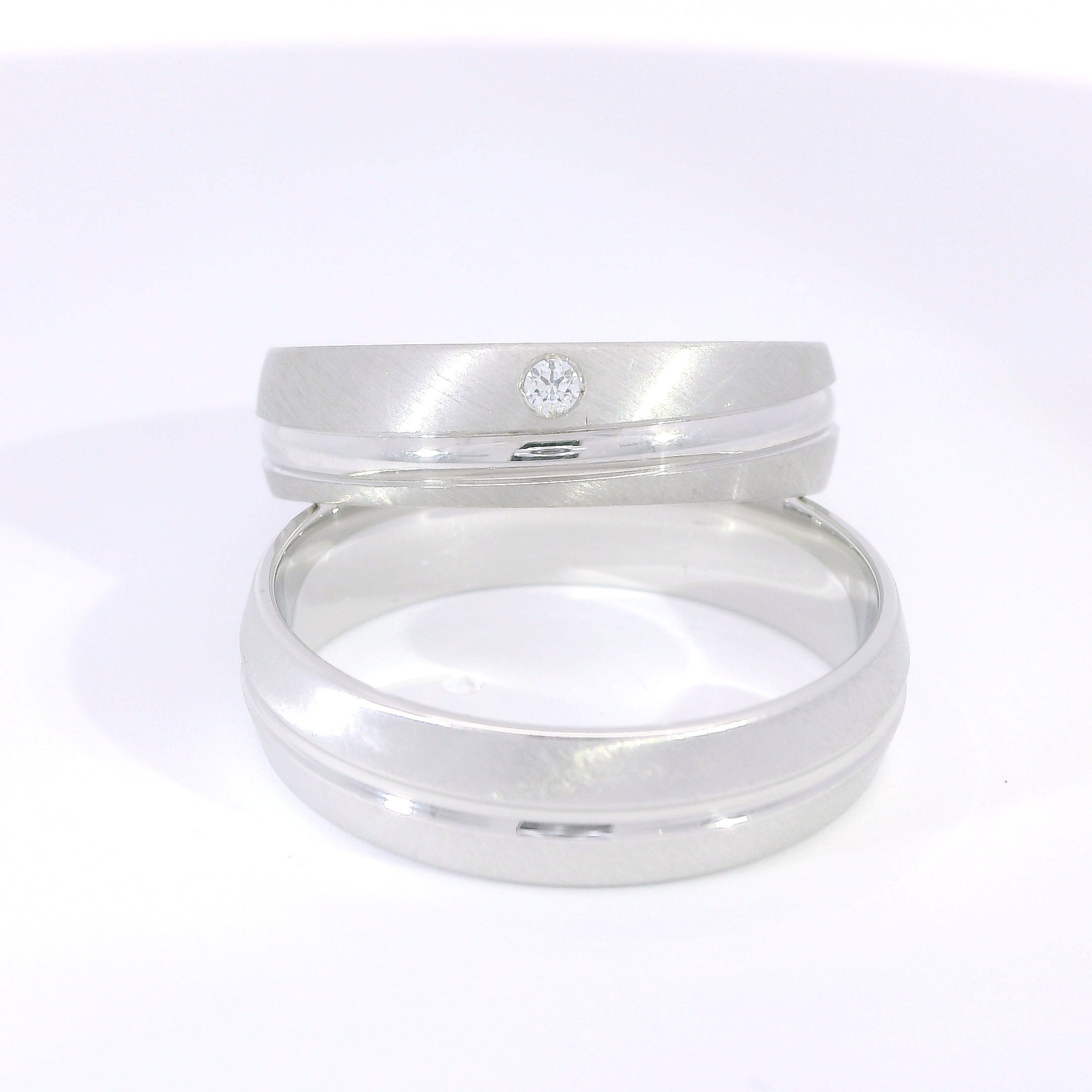 Partnerringe Silber 925 – Ringe mit Zirkonia - LS-27/6 & LS28/6