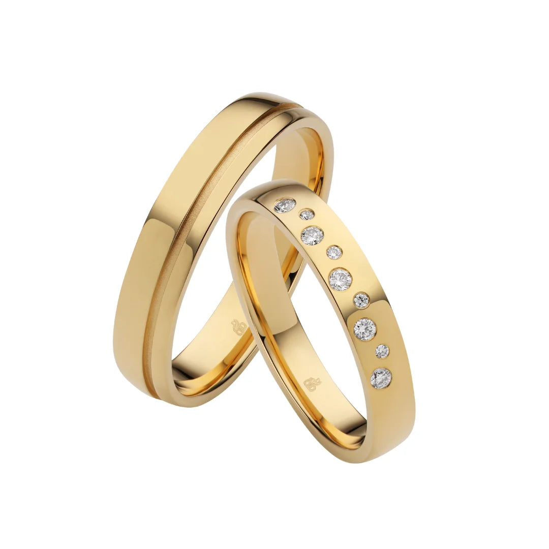 Rauschmayer Trauringe First Individual Love 3D mit 9 Brillanten - 03040