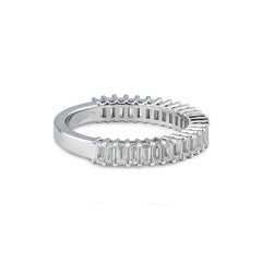 Schmaler Halbmemoire Baguette Labordiamantring – Eleganter Ring mit Labordiamanten - 41063090