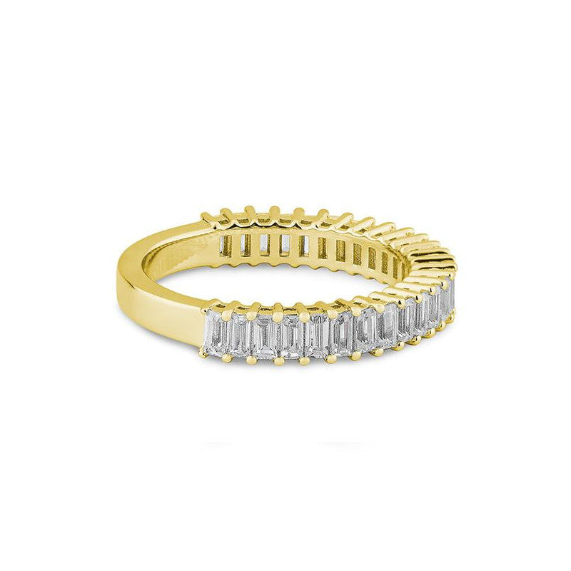 Schmaler Halbmemoire Baguette Labordiamantring – Eleganter Ring mit Labordiamanten - 41063090