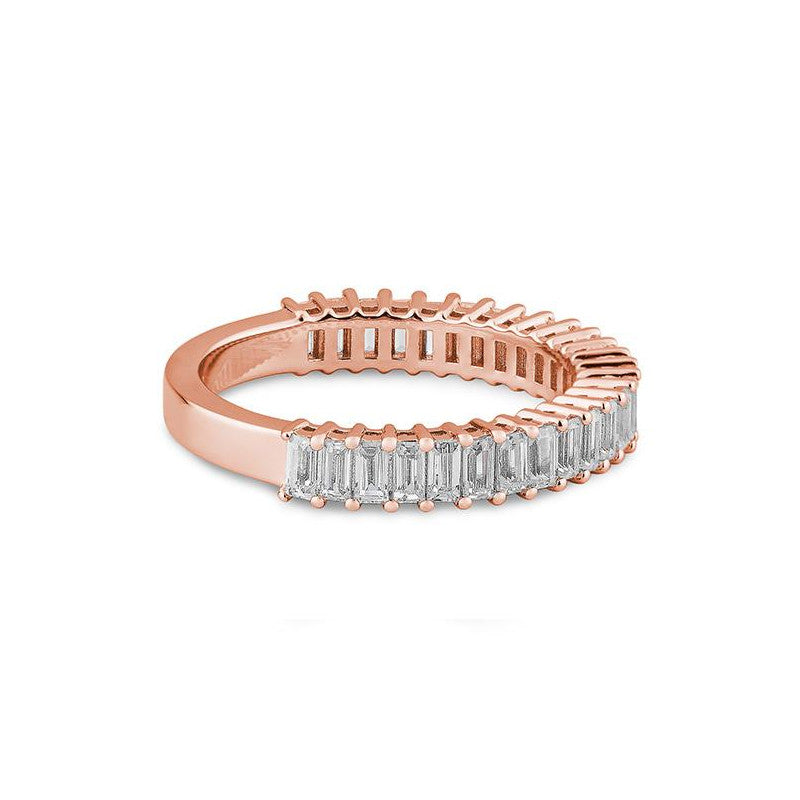 Schmaler Halbmemoire Baguette Labordiamantring – Eleganter Ring mit Labordiamanten - 41063090