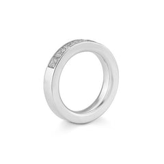 Schmaler Halbmemoire Carree Diamantring – Eleganter Ring mit Diamanten - 41062850