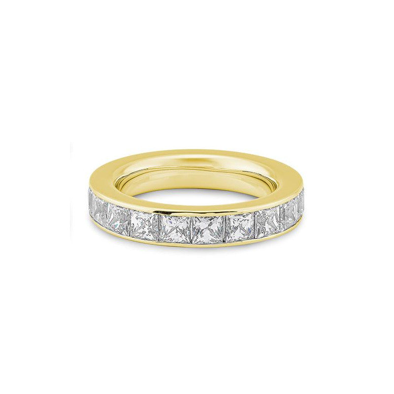 Schmaler Halbmemoire Carree Diamantring – Eleganter Ring mit Diamanten - 41062850