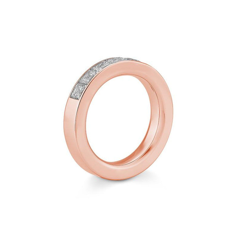 Schmaler Halbmemoire Carree Diamantring – Eleganter Ring mit Diamanten - 41062850