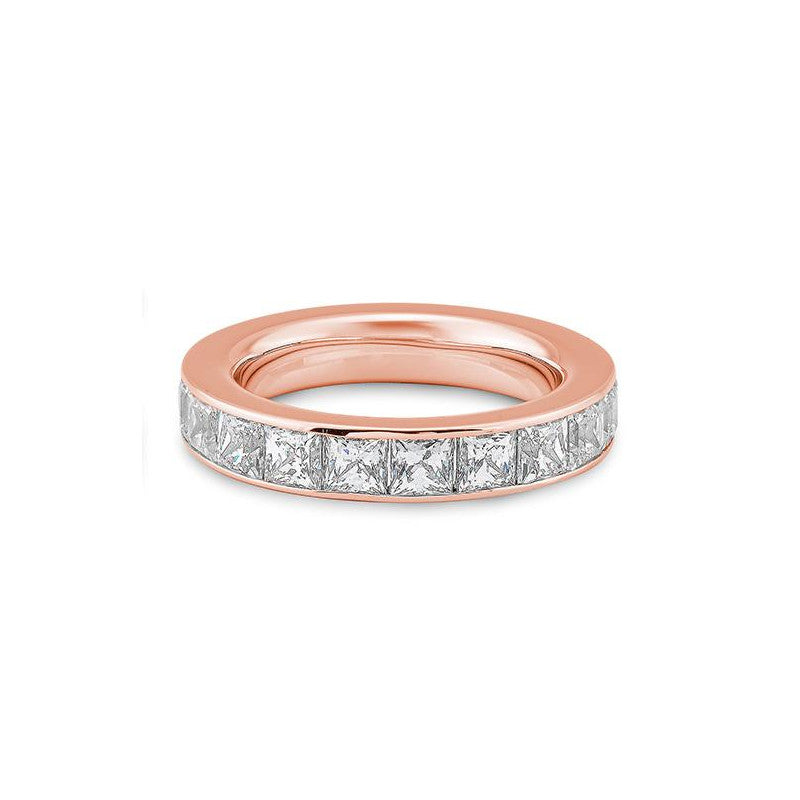 Schmaler Halbmemoire Carree Diamantring – Eleganter Ring mit Diamanten - 41062850