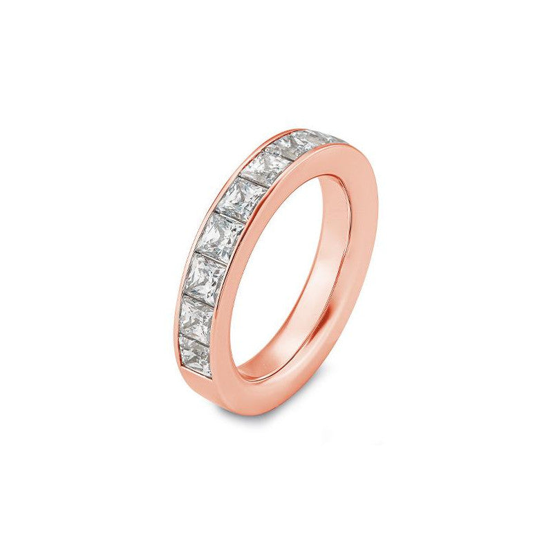 Schmaler Halbmemoire Carree Diamantring – Eleganter Ring mit Diamanten - 41062850