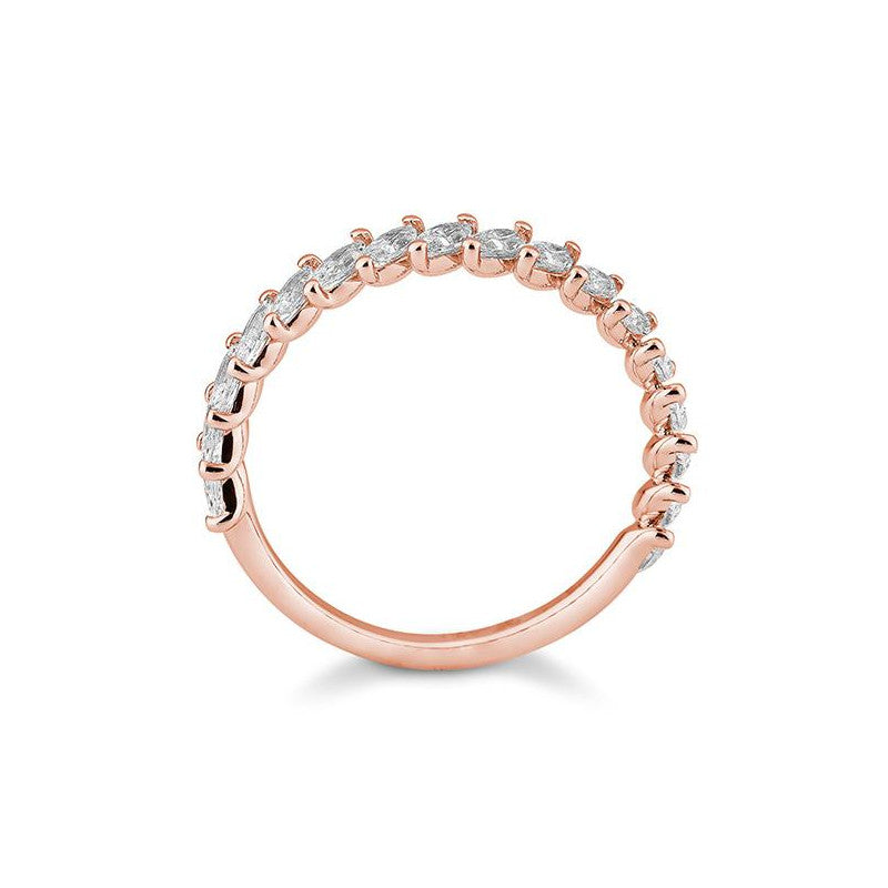 Schmaler Halbmemoire Labordiamantring – Eleganter Ring mit Labordiamanten - 41062970