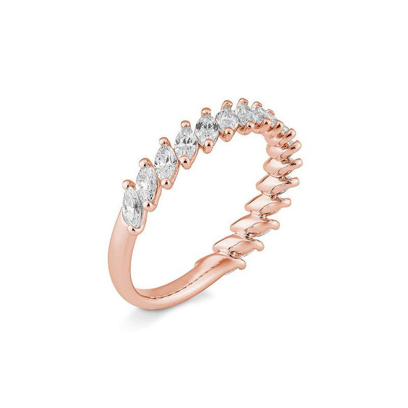 Schmaler Halbmemoire Labordiamantring – Eleganter Ring mit Labordiamanten - 41062970