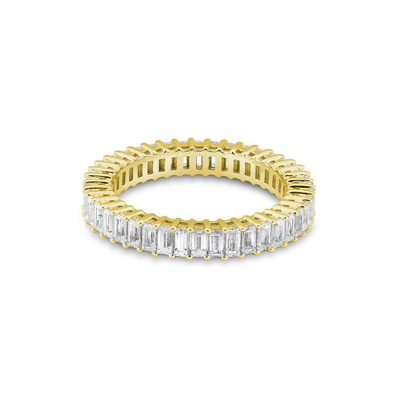 Schmaler Memoire Baguette Labordiamantring – Eleganter Ring mit Labordiamanten - 41063060
