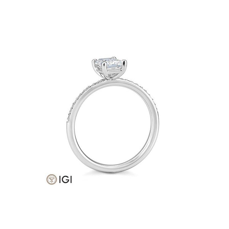 Verlobungsring Baguette mit Labordiamanten - 41062310