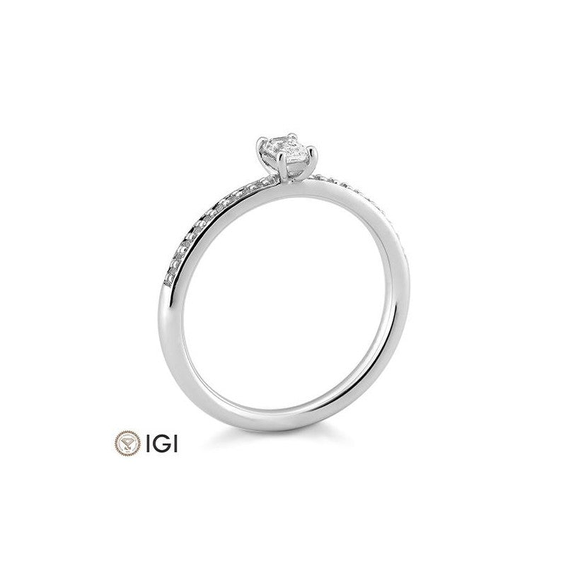 Verlobungsring Baguette mit Labordiamanten - 41062310