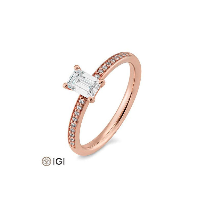 Verlobungsring Baguette mit Labordiamanten - 41062310